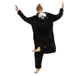 Black Husky Dog Adult Onesie