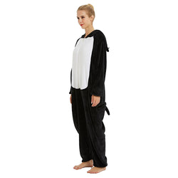 Black Husky Dog Adult Onesie