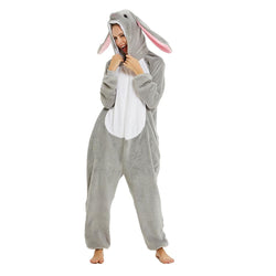 Big-Ear Grey Bunny Adult Onesie