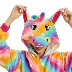 Golden Rainbow Unicorn Adult Onesie