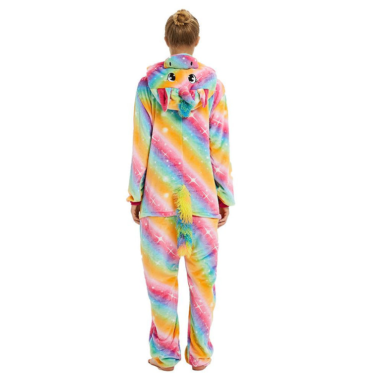 Golden Rainbow Unicorn Adult Onesie