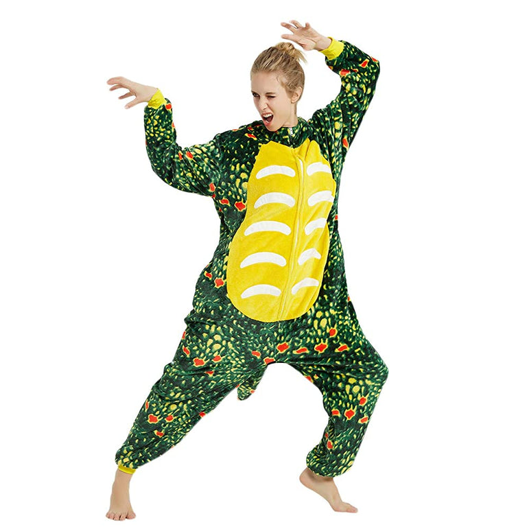 Green Triceratops Adult Onesie