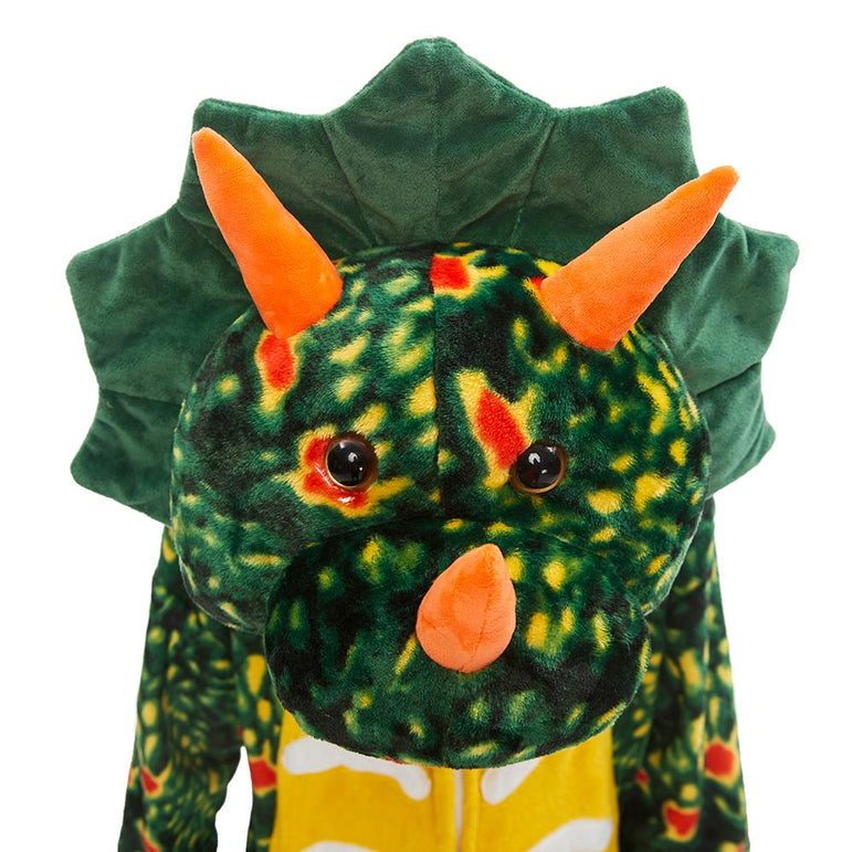 Green Triceratops Kids Onesie