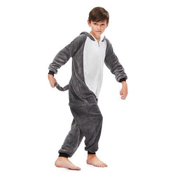 Grey Husky Dog Kids Onesie