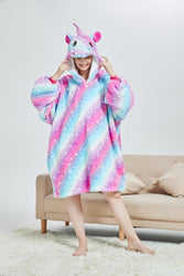 Large Galaxy Starry Sky Unicorn Oversized Blanket Hoodie