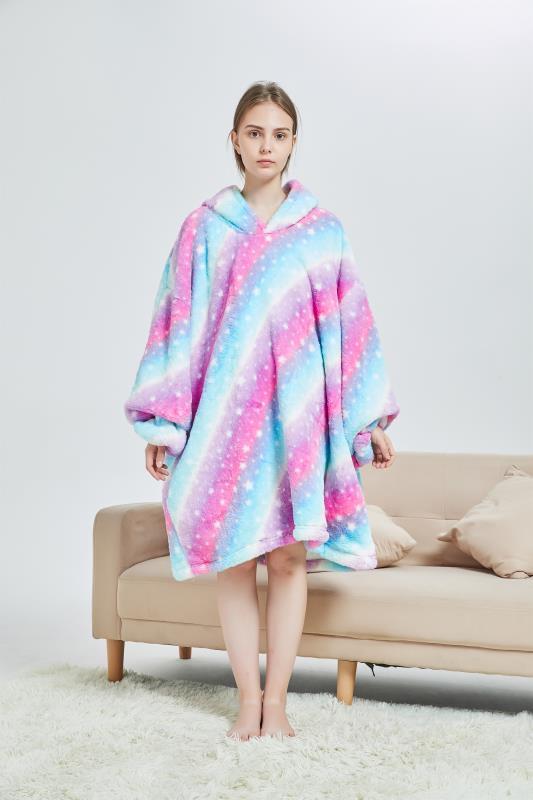 Large Galaxy Starry Sky Unicorn Oversized Blanket Hoodie