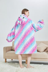 Large Galaxy Starry Sky Unicorn Oversized Blanket Hoodie