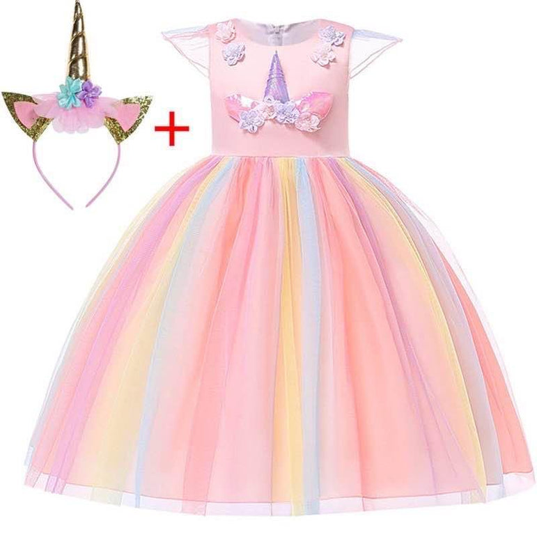 Pink Unicorn Princess Costume Set