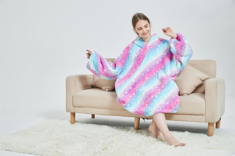 Large Galaxy Starry Sky Unicorn Oversized Blanket Hoodie