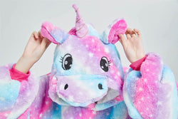 Large Galaxy Starry Sky Unicorn Oversized Blanket Hoodie