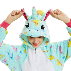 Mint Unicorn (with Unicorns Pattern Print) Adult Onesie