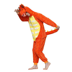 Orange Triceratops Adult Onesie