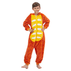 Orange Triceratops Kids Onesie