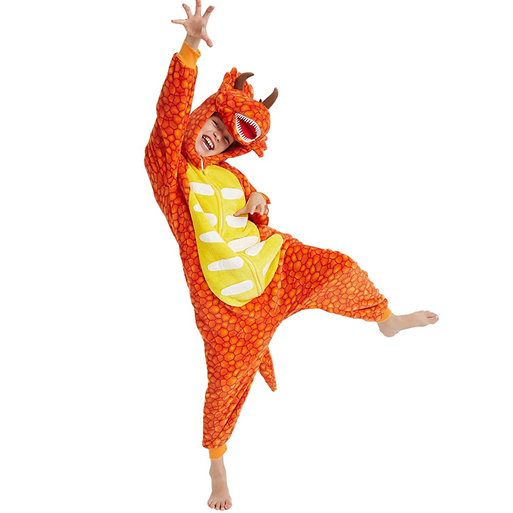 Orange Triceratops Kids Onesie