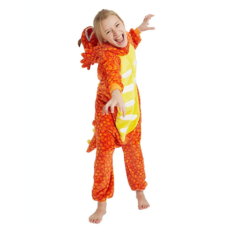 Orange Triceratops Kids Onesie