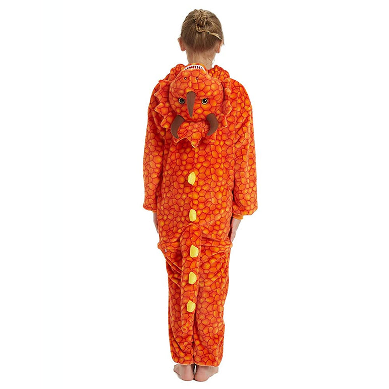 Orange Triceratops Kids Onesie