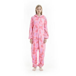 Pink Star Sleeping Unicorn Adult Onesie