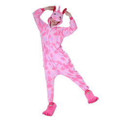 Pink Star Sleeping Unicorn Adult Onesie