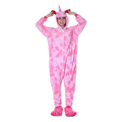 Pink Star Sleeping Unicorn Adult Onesie