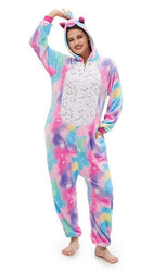 Rainbow Unicorn with Sparkling Stars Adult Onesie