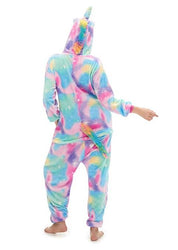 Rainbow Unicorn with Sparkling Stars Adult Onesie