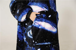 Large Dark Galaxy Oversized Blanket Hoodie