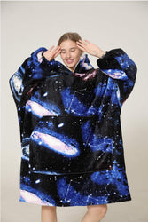 Large Dark Galaxy Oversized Blanket Hoodie