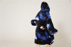 Large Dark Galaxy Oversized Blanket Hoodie