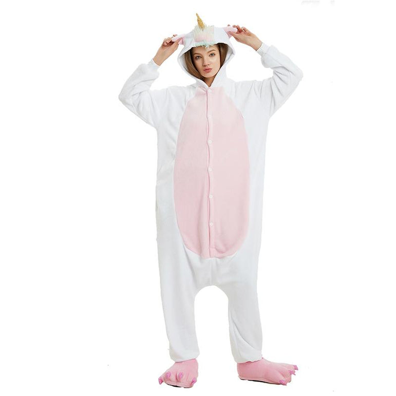 White Unicorn Adult Onesie